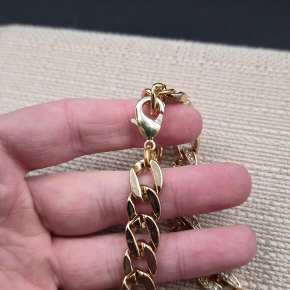 10.5 To 12.5 Inch Iced Out Miami Cuban Link Kids Necklace A7181 - Picture 4 of 6